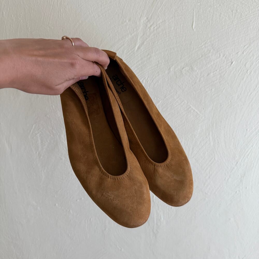 Arche Ballerina Leather Laius Flats Sz 40 / 9 - Picture 2 of 8